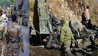 सेना का वाहन फिसलकर खाई में गिरा, एक कमांडो की मौत, 3 घायल