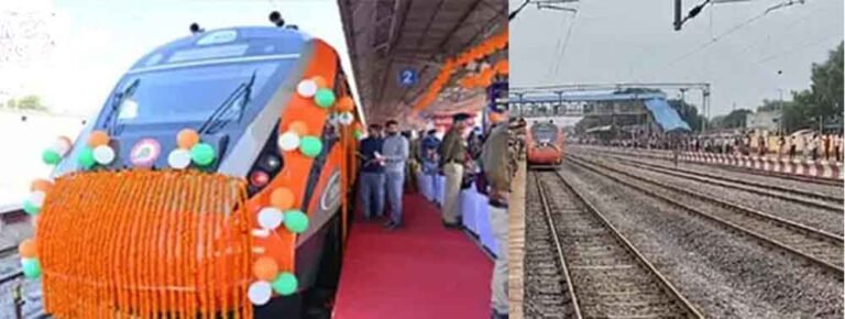 छत्तीसगढ़-महासमुद पहुंची दुर्ग-विशाखापट्टनम वंदे भारत ट्रेन, सांसद रूपकुमारी और स्कूली बच्चों ने किया स्वागत