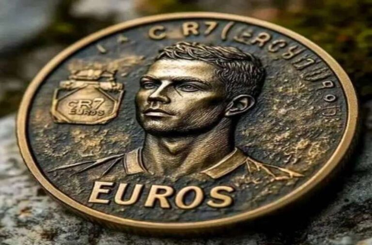 पुर्तगाल का 7 यूरो के कॉइन में रोनाल्डो, फुटबॉल का अनोखा सम्मान