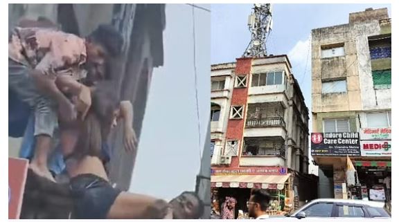 विजय नगर क्षेत्र से एक युवती बिल्डिंग की दुकान के शेड पर गिरने से बच गई जान विजय नगर क्षेत्र से एक युवती बिल्डिंग की दुकान के शेड पर गिरने से बच गई जान