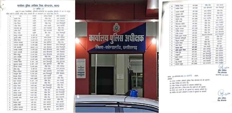 छत्तीसगढ़-कोंडागांव के पुलिस विभाग में बड़ा फेरबदल, 64 पुलिसकर्मियों का किया स्थानांतरण
