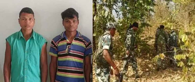 छत्तीसगढ़-बीजापुर के जंगल से दो नक्सली गिरफ्तार, प्रचार-प्रसार सामग्री बरामद