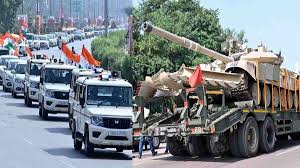 रायपुर में भीष्म टी-90 टैंक का भव्य स्वागत
