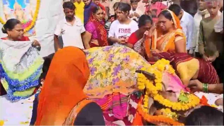 कवर्धा में गौ माता की निकाली अंतिम यात्रा और विधि विधान से अंतिम संस्कार किया कवर्धा में गौ माता की निकाली अंतिम यात्रा और विधि विधान से अंतिम संस्कार किया