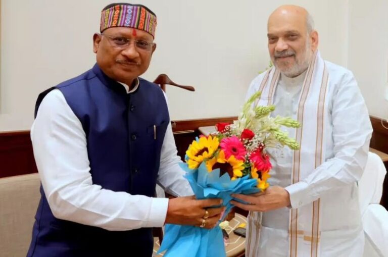 मुख्यमंत्री विष्णुदेव साय ने केंद्रीय गृहमंत्री अमित शाह से की मुलाकात…