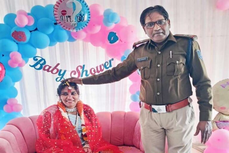 रतलाम थाने में हुई महिला कांस्टेबल की गोद भराई, टीआई ने निभाया पिता का फर्ज