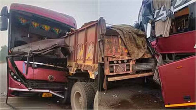 छत्तीसगढ़-बीजापुर में खड़े ट्रक से टकराई बस, सात घायल यात्री अस्पताल में भर्ती छत्तीसगढ़-बीजापुर में खड़े ट्रक से टकराई बस, सात घायल यात्री अस्पताल में भर्ती