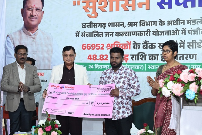 श्रमिकों और उनके परिवार के सदस्यों को योजनाओं का लाभ दिलाने राज्य सरकार प्रतिबद्ध : लखनलाल देवांगन श्रमिकों और उनके परिवार के सदस्यों को योजनाओं का लाभ दिलाने राज्य सरकार प्रतिबद्ध : लखनलाल देवांगन