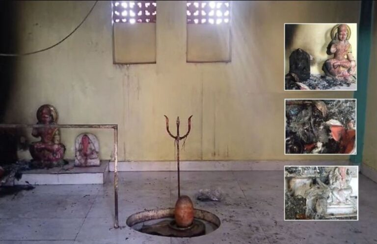 गांधी चौक स्थित शिव मंदिर में असमाजिक तत्वों ने की आगजनी, मूर्तियों और पूजा सामग्री को नुकसान गांधी चौक स्थित शिव मंदिर में असमाजिक तत्वों ने की आगजनी, मूर्तियों और पूजा सामग्री को नुकसान
