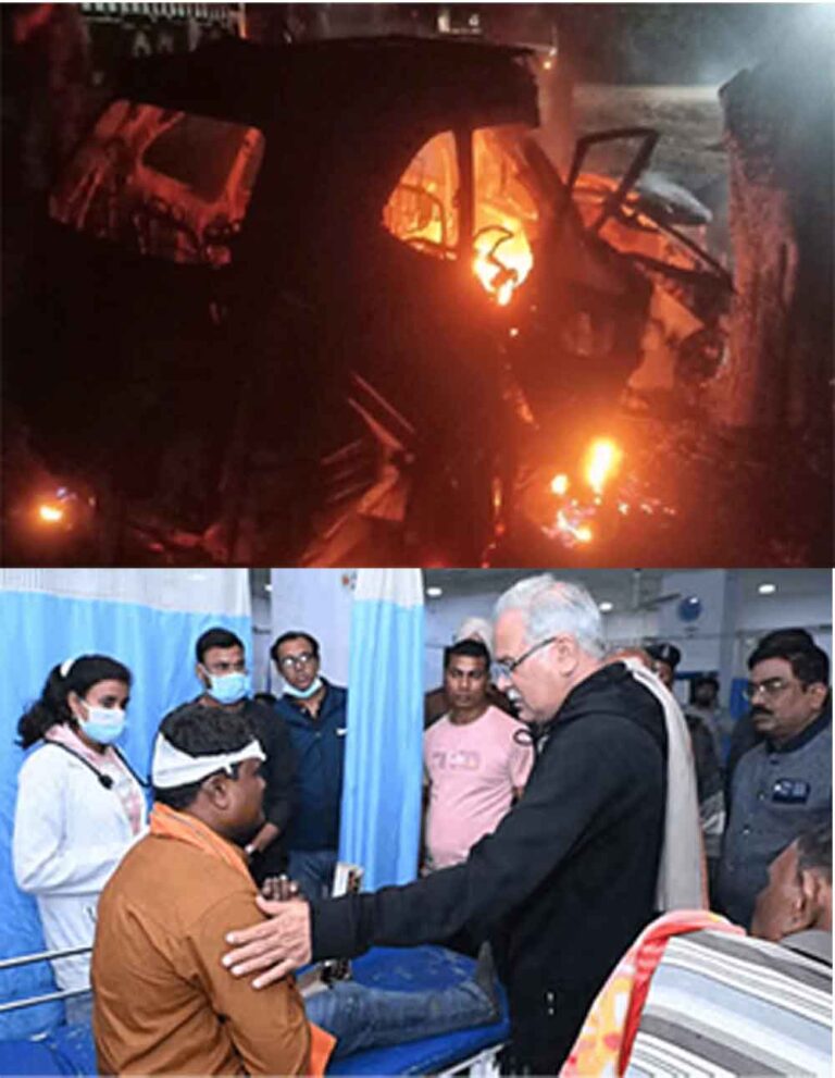 छत्तीसगढ़-दुर्ग में देर रात सड़क दुर्घटना में दो की मौत, 14 घायल अस्पताल में भर्ती