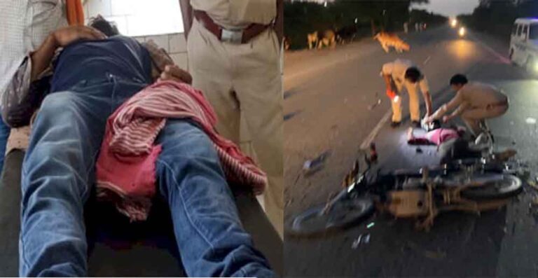 छत्तीसगढ़-रामानुजगंज में बाइक फिसलने से घायल हुआ युवक, लोगों ने अस्पताल पहुंचाकर बचाई जान