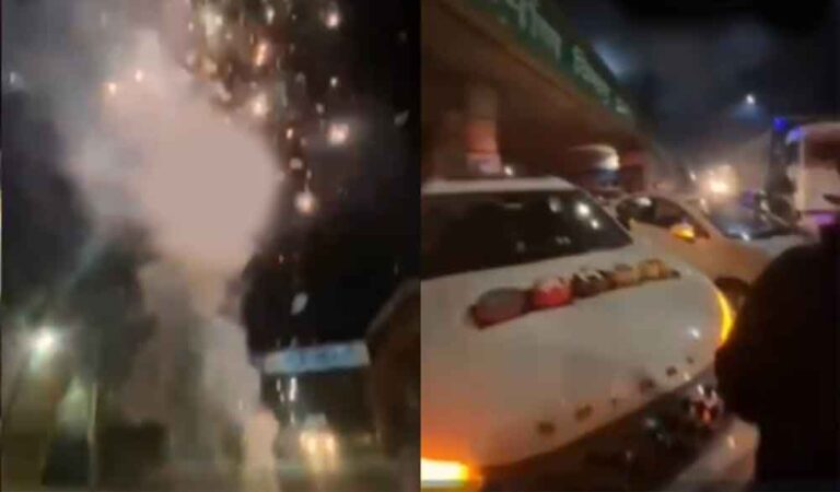 छत्तीसगढ़-रायपुर में जन्मदिन पर गाड़ियों से सड़क जाम कर काटा केक, जमकर की आतिशबाजी छत्तीसगढ़-रायपुर में जन्मदिन पर गाड़ियों से सड़क जाम कर काटा केक, जमकर की आतिशबाजी
