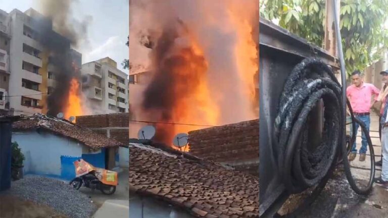 भीषण गर्मी के चलते ट्रांसफार्मर में बढ़ा लोड, देखते ही देखते हुआ ब्लास्ट