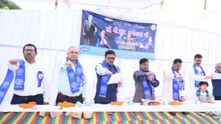 रायपुर : डॉ. भीमराव अंबेडकर जयंती पर नवा रायपुर में अम्बेडकर चौक पर उमड़ा जनसैलाब