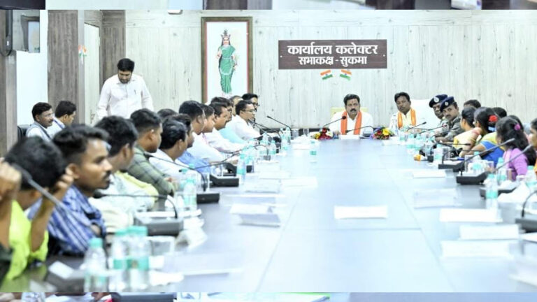 बस्तर को माओवाद से मुक्त करने के संकल्प के साथ सुकमा पहुँचे उपमुख्यमंत्री विजय शर्मा