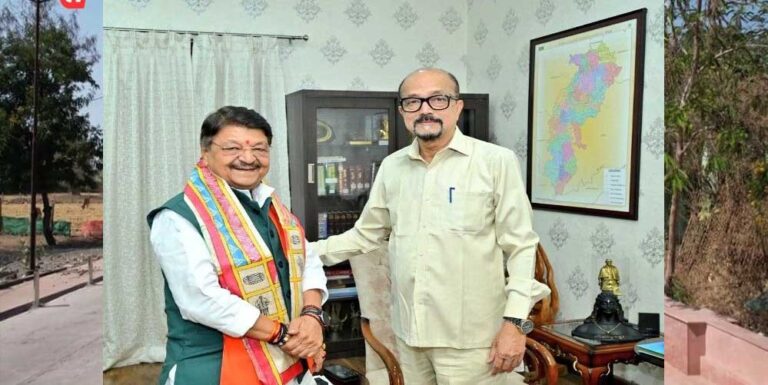 रायपुर : कैलाश विजयवर्गीय ने कहा कि वो गांधी गाय की पूजा करते थे, यह गांधी तो बीफ खाता है