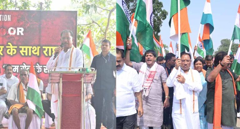 देशभक्तिपूर्ण गीतों के साथ जशपुर के चराईडांड में निकाली गई तिरंगा यात्रा, मुख्यमंत्री साय हुए शामिल