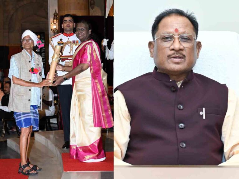 CG News: राष्ट्रपति द्रौपदी मुर्मू ने पंडीराम मंडावी को पद्मश्री सम्मान से किया अलंकृत, मुख्यमंत्री विष्णुदेव साय ने दी बधाई….