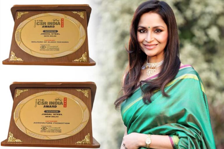 जिन्दल स्टील एंड पावर को कृषि प्रोत्साहन व बुजुर्ग कल्याण के लिए ग्रीनटेक अवार्ड