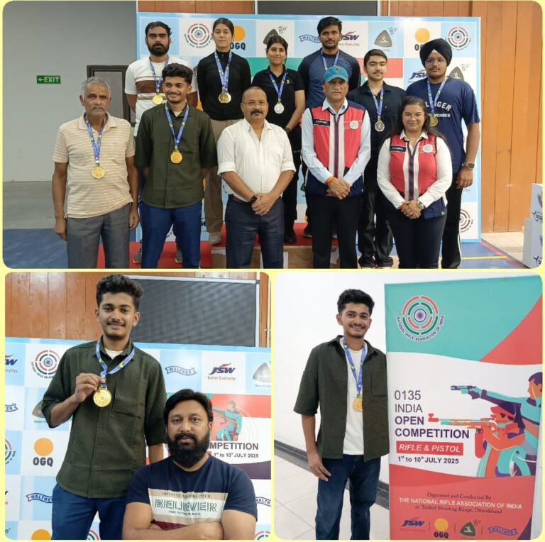 अयान ख्वाजा ने इंडिया ओपन नेशनल 2025 मे 50 मीटर राइफल प्रोन इवेंट मे सबसे अधिक अंक प्राप्त कर गोल्ड मेडल जीत पुरे भारत मे छत्तीसगढ़ का गौरव बढ़ाया