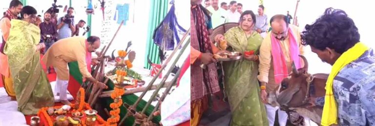 हरेली पर्व की छत्तीसगढ़ी रंग में रंगे उप मुख्यमंत्री साव का निवास, पारंपरिक व्यंजनों और संस्कृति की झलक….