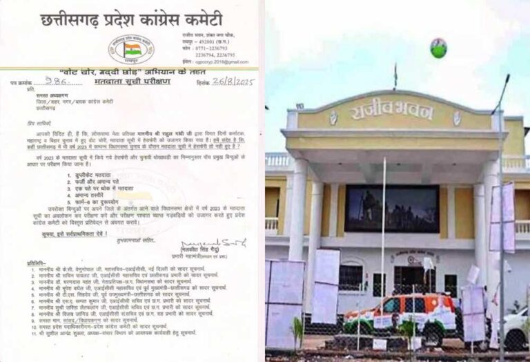 छत्तीसगढ़ कांग्रेस की बड़ी पहल: हर विधानसभा की मतदाता सूची होगी जांची, फर्जी वोटरों पर शिकंजा