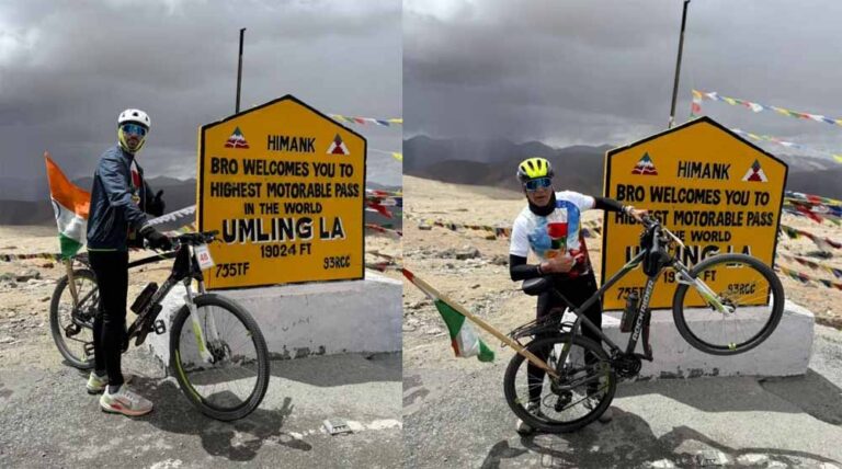 रायपुर के दो साइकिलिस्ट पहुंचे दुनिया की सबसे ऊंची Umling La, तय किया 19024 फीट का रोमांचक सफर रायपुर के दो साइकिलिस्ट पहुंचे दुनिया की सबसे ऊंची Umling La, तय किया 19024 फीट का रोमांचक सफर